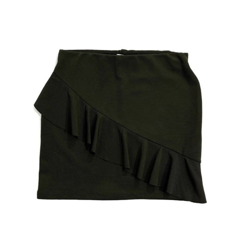 Zara Knit Mini Skirt With Ruffle- Size S NWOT
